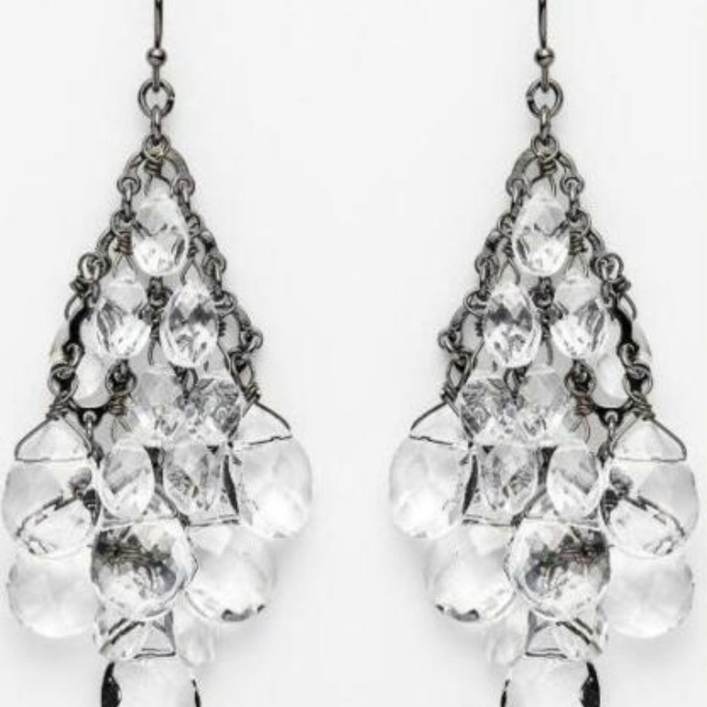 NWT Ann Taylor Chandelier Earrings Dangling Facet - Picture 2 of 7